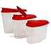 Produktbild 3er Set Müslibox Schüttdose Aufbewahrungsbox Vorratsdose (268) (Rot)