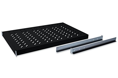 DIGITUS Professional 1HE Fachboden für 48,3 cm 19 Zoll Netzwerkschränke, für 1000 mm tiefe Schränke, einstellbar, schwarz (RAL 9005) - 2