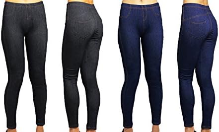 Girly Look OWASI ® Pack of 2 Skinny Womens Jeans Stretchy Jeggings Ladies New Fit Trousers Leggings Size 8-28