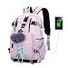 Produktbild Lifet Damen Rucksack, Studenten Backpack Laptop College Schulrucksack Reiseeucksack Grosse Kapazität Für Arbeit Wandern Reisen Schwarz, Pink