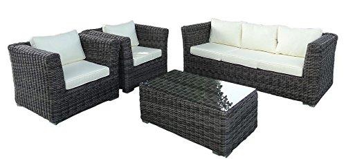 Preisvergleich Produktbild Baidani Gartenmöbel Garnitur Funky, grau