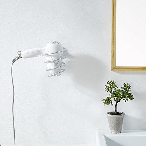 acmetop Fön Halter Wandhalterung, Edelstahl massiv Aluminium – Original Silber - 4