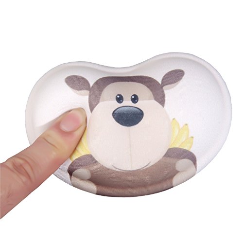 HIMRY weiche Handballen Auflage, Ergonomisch geformte Silikon Handauflage, Gel Handgelenkauflage mit Lustigem Cartoon Motiv, Rutschfeste Flex Auflage, Brauner Orang-Utan, KXC5113 browngorilla - 5