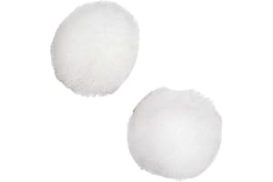CREATIV Pom Poms for Crafts and Decorations, White, (200 pieces (D: 1,5 cm each))