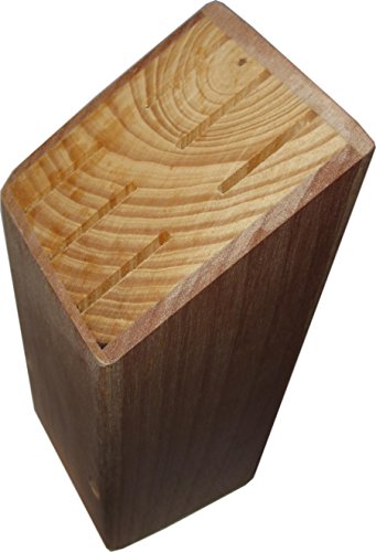 Messerblock Holz für 6 Messer gerade oder schräg aufstellbar (1) - 2