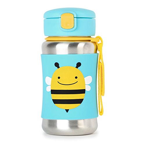 Skip Hop Zoo Stainless Steel Straw Bottle (Bee)