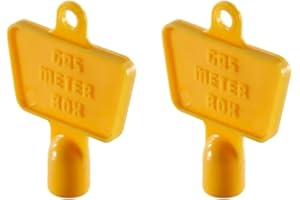 JD Brands Yellow Gas Meter Keys – Pack of 2 Durable Plastic Keys for Standard UK Triangle Gas Meter Box Locks – Easy Access for Homeowners, Landlords, and Utility Workers