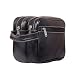 Leather World Styish Black Big Genuine Leather Kit/Shaving Kit/ Makeup Kit/ Toiletry Bag Travel Accessory Organizer multi storage pouch with Two Compartments RS.1799.00