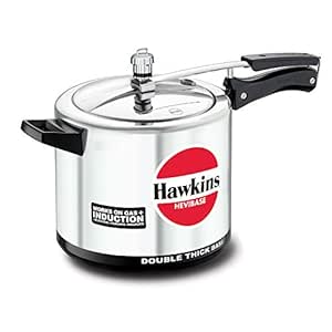 Hawkins Hevibase Induction Compatible Pressure Cooker, 3.5 Litre, Silver (I 6092