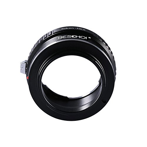 Beschoi Bague adaptation objectif Nikon-NEX Adaptateur monture objectif en m  tal pour monter objectif Nikon AI vers bo  tier Sony NEX comme Sony NEX-3 NEX-3C NEX-3N NEX-5 NEX-5C NEX-5N NEX-5R NEX-5T NEX-6 NEX-7 NEX-F3 NEX-VG10 VG20