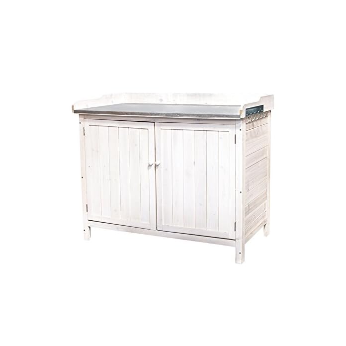 Siena Garden Pflanztisch Mit Tren Aufhnger Wei 100x65x86cm 748832