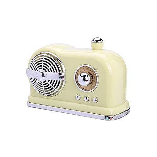 Preisvergleich Produktbild JIANG BREEZE Bluetooth-Lautsprecher - Kreativer Retro-Drahtloser Bluetooth-Lautsprecher mit eingebautem Mikrofon,Yellow
