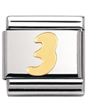 Nomination Composable Classic ZAHLEN Edelstahl und 18K-Gold (3) 030102