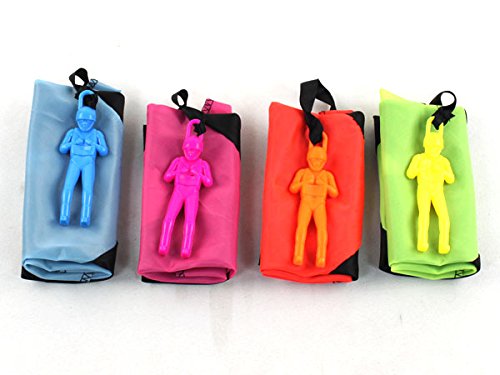 Forfar Tangle Free Soldier Men Base Jumpers Kids Hand Throwing Parachute Jump Fly Launcher Set Outdoor Play Game Toy