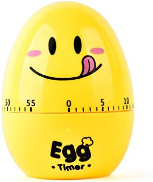 60 Minutes Egg Mechanical Kitchen Cooking Timer Alarm Kitchen Cooking Tools Kitchen Egg Timer (Yellow)