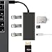 Produktbild USB C Hub Adapter,7-in-1 Multiport Hub Dual USB-C 4K Video HD Output Port SD/TF Card Reader USB 3.1 Typ-C Port USB 3.0