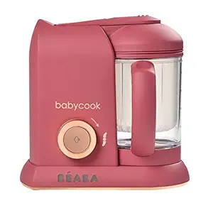 BEABA Babycook Solo - 4 in 1 Baby Food Processor, Blender and Cooker - Steam Cooking - 1100ml Capacity - Litchee Red_912814