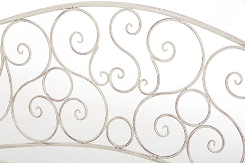 CLP Metall Gartenbank TUAN, 2-er Sitz-Bank Garten, Eisen lackiert, Design nostalgisch antik, 105 x 50 cm Antik Creme - 5