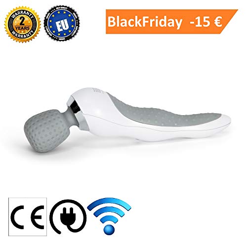 SHISEI Masajeador corporal de vibración (nuevo modelo 2018) - Masaje Shiatsu, anticelulitis y acupresión – Vibromasajeador portátil y recargable - Garantía Oficial 2 AÑOS de GLOBAL RELAX® España