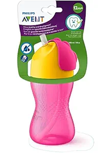 Philips Avent My Bendy Straw Cup, 300ml/10Oz/12M+ (Pink)