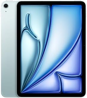 Apple iPad Air 11'' con chip M3: Apple Intelligence, 1 TB, fotocamera frontale e posteriore da 12MP, Wi-Fi 6E + reti cellulari 5G, Touch ID, un giorno intero di batteria — Azzurro