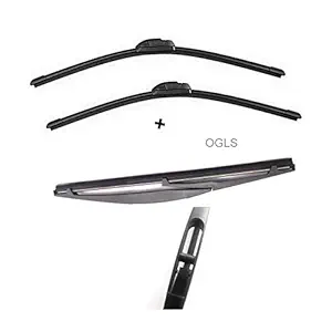 OGLS Frameless Wiper + Rear Wiper ONLY Blade Compatible with NEXON Set of 3