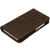 ROYALZ Schutzhülle für Huawei Nova Hülle Leder Book Case Tasche Cover Vintage Etui Schutztasche Lederhülle Standfunktion mit unsichtbaren Magnet, Farbe:Braun - 