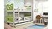 Produktbild JUSTyou Ola Kinderbett Jugendbett Etagenbett (HxBxL): 154x97x206 cm 90x200 cm Weiß Grün