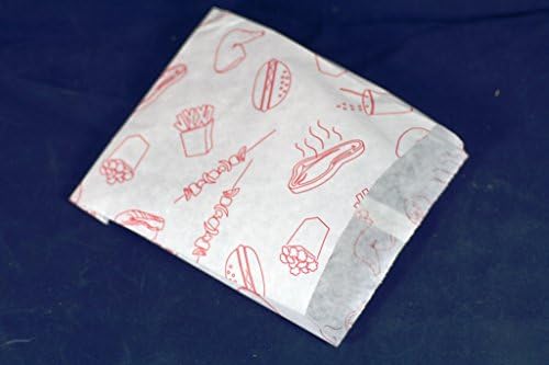 ( Pack of 1000 ) white 4.5" x 5.5" , 110x30x130 mm Paper Party Merchandise Sack Bags Lunch storage container food burger fries