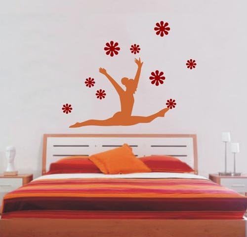 Large--Easy instant decoration wall sticker wall mural GYM-gymnastic beam