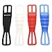 Produktbild VORCOOL 4 Stücke Radfahren Fahrrad Mountainbike Silikon Band Taschenlampe Telefon Wasserflasche Halter Strap Band Strap Tie (Schwarz Rot Blau Transparent)