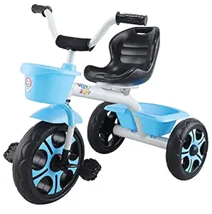 Toyzoy Comfy Lite Kids|Baby Trike|Tricycle with Dual Storage Basket for Kids|Boys|Girls Age Group 2 to 5 Years, TZ-537 (Blue)