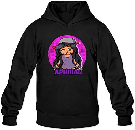 Custom Men's Jessica Jess Aphmau Youtuber Printed Sweatshirt Pullover Hoodie -  Black - 
