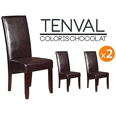 AltoBuy Tenval - Lot de 2 Chaises Marron