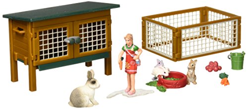 Preisvergleich Produktbild Schleich North America Rabbit Hutch with Rabbits & Feed Playset by Schleich