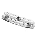 Produktbild ZUXIANWANG Handschnur,2Er Set Weiß Natürlichen Stein Perlen Armband Disco Ball Braclet Sets Für Mens Yoga Hand Paar Armband Silber