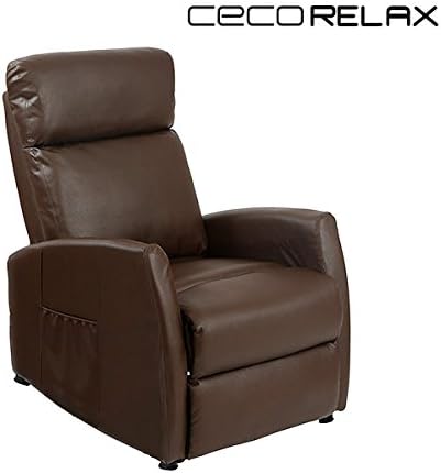Brown Massaging Push Back Recliner Cecorelax 6182