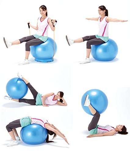 Timberbrother Anti-Burst Gymnastikball / Swiss Ball 65 cm Durchmesser mit Pumpe f¨¹r Yoga, Pilates, Fitness, Physiotherapie, Fitnessstudio und Home Exercise - 5