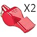 Produktbild Fox 40 Pearl Whistle, Referee, Safety Alert, Dog, Rescue, Outdoor-Red (2-Pack)