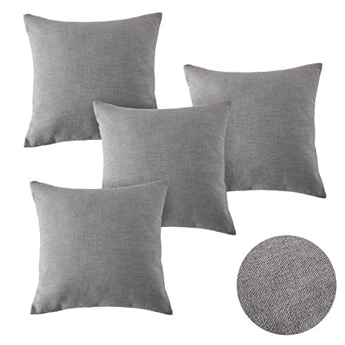 Deconovo Set of 4 Home Decorative Faux Linen Woven Fine Throw Pillow Case Cushion Covers Kids Cushio Deconovo Set of 4 Home Decorative Faux Linen Woven Fine Throw Pillow Case Cushion Covers Kids Cushio