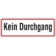 Alu-Schild 'Kein Durchgang' - 120 X 350 Mm | Wetterfest & Geprägt Für Privatgrundstück