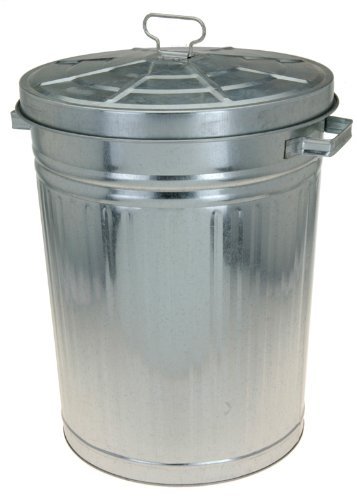 Zink Abfalleimer - 55L - Mülleimer - Zinc - 52cm hoch - American Style - Eimer