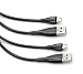Produktbild MyGadget 2X Micro USB Kabel [Metall Ummantellung] 1m Ladekabel Edelstahl geflochten - Android Smartphones Datenkabel für z.B. Samsung, HTC, Sony - Grau