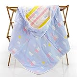Hohe Wasseraufnahmefähigkeit FIFY Badetuch Umhang Baby Tasche mit Kapuze 6-lagige Baumwollgaze Bad Baby Neugeborenen Schal verdickt großen Jungen Umhang mit Mütze Weichen saugfähigen Beutel, A