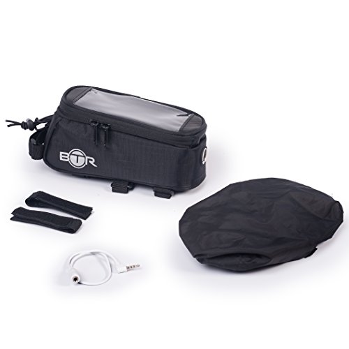 BTR Fahrradtasche und Handy-Halterung – wasserabweisende Fahrradtasche. Schwarz fahrradrahmentasche. Neue verbesserte Edition, geeignet für ALLE Fahrradtypen - 7