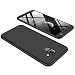 Produktbild cmdkd Samsung Galaxy J6 2018 Hülle, Hardcase 3 in 1 Handyhülle 360 Grad Hülle Full Cover Case Komplett Schutzhülle Glatte Bumper + Panzerglas für Samsung Galaxy J6 2018,Schwarz
