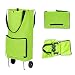 Produktbild Faltbarer Trolleywagen Frauen Faltbare Einkaufslaufkatze, Doppelrad Faltbare Trolley, Tragbare Tragetasche Kommt Folding Handlichen Reisetaschen Multifunktion Tragbare Aufbewahrungstasche
