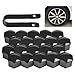 Price comparison product image QLOUNI 20 PCS 17mm Wheel Lug Bolt Nut Cap Hex Nut Head Cover, Universal Tyre Nut Protector Removal Tool Set (Black)