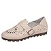 Produktbild Damen Schuhe, Malloom Mode Frauen Hohlen Schnalle Flache Runde Kappe Freizeit Schuhe Bequeme Schuhe Schwarz Weiß Khaki Größe: 35-40