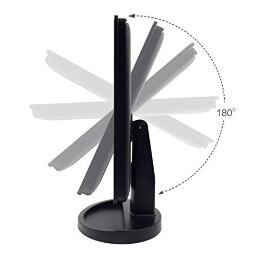 Signstek 16 LED batteriebetriebene Kosmetikspiegel 10 X Vergrößerungsfleck drehbar Schminkspiegel mit Beleuchtung für Make up, Schwarz - 3